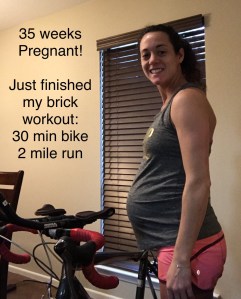 pregnancy 35 weeks with text